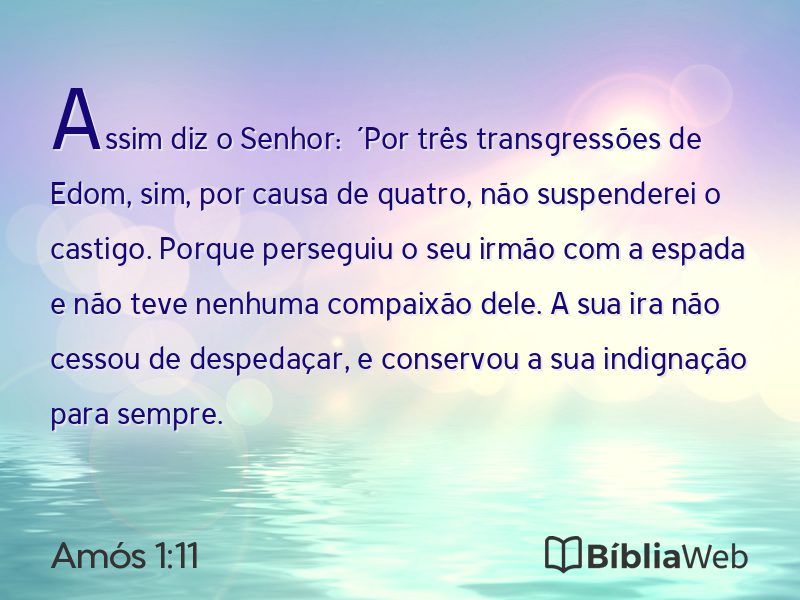Amós 1:11 em imagem para compartilhar