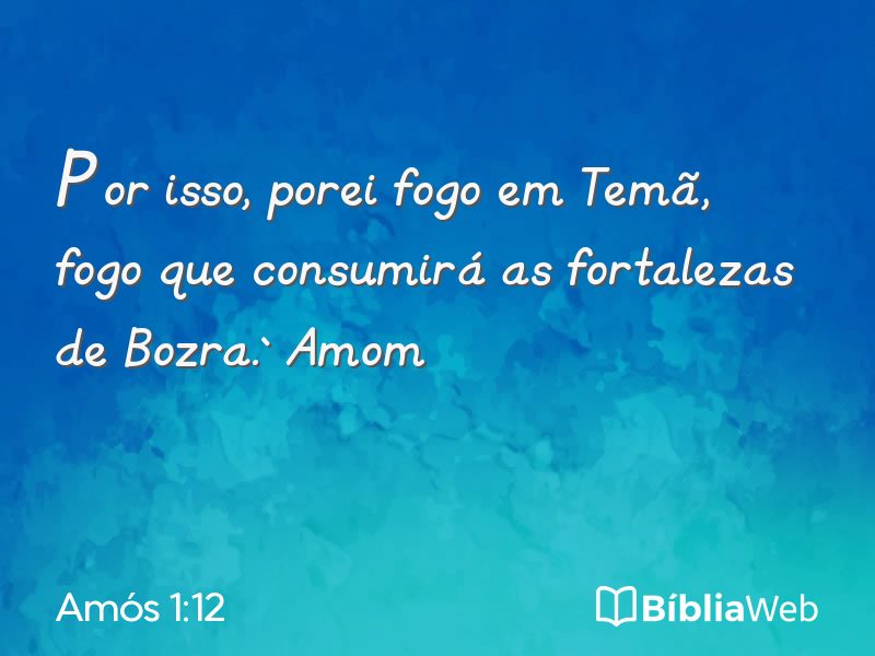 Amós 1:12 em imagem para compartilhar