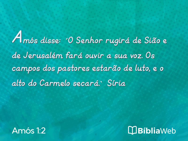 Amós 1:2 em imagem para compartilhar