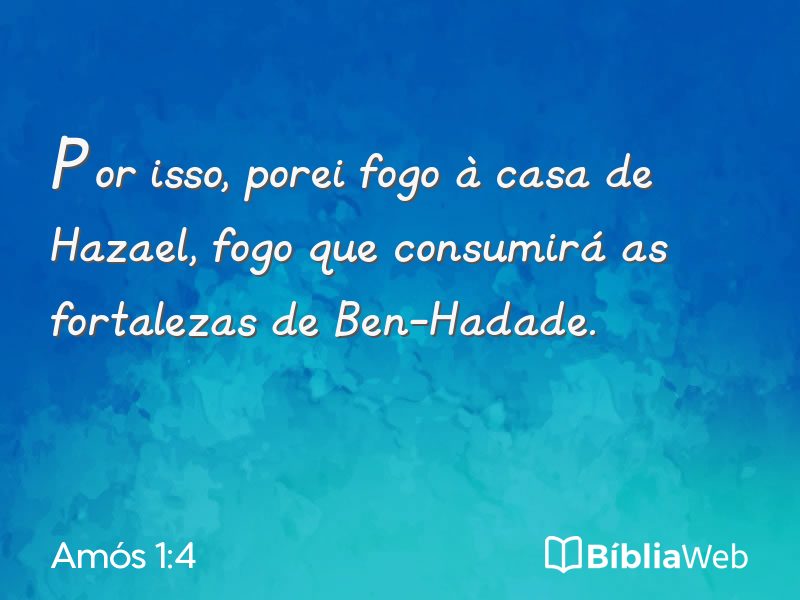 Amós 1:4 em imagem para compartilhar