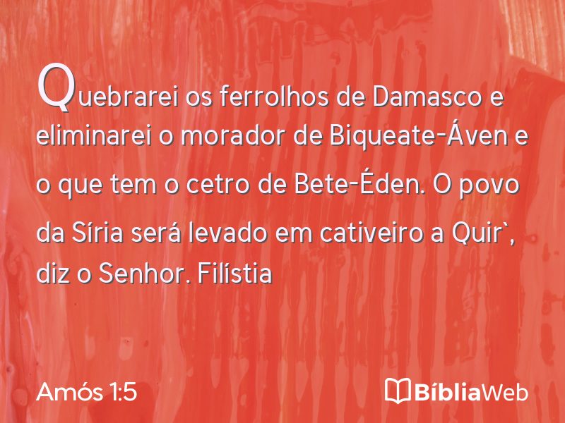 Amós 1:5 em imagem para compartilhar