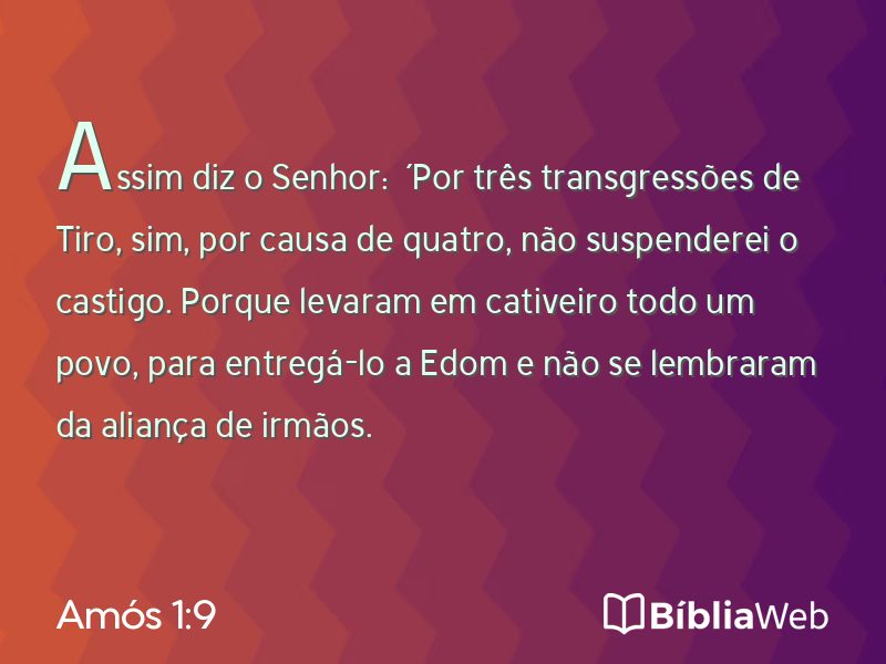 Amós 1:9 em imagem para compartilhar