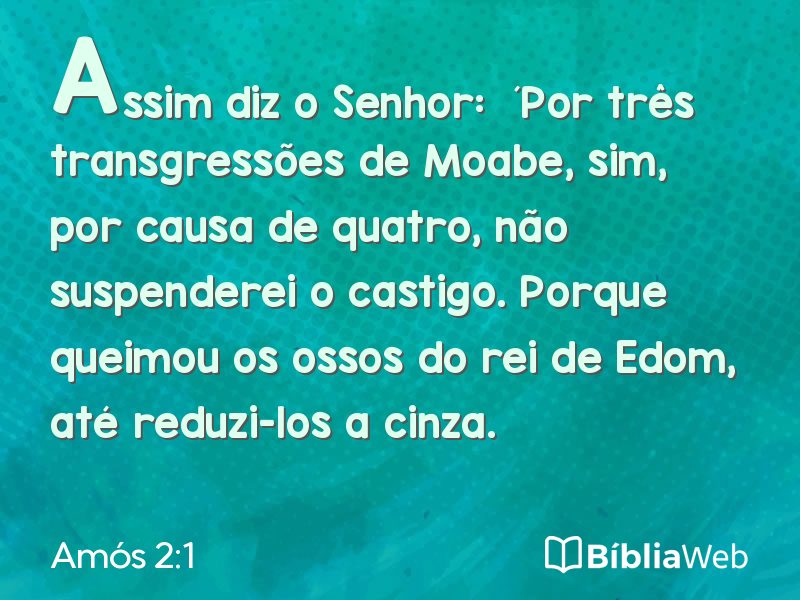 Amós 2:1 em imagem para compartilhar