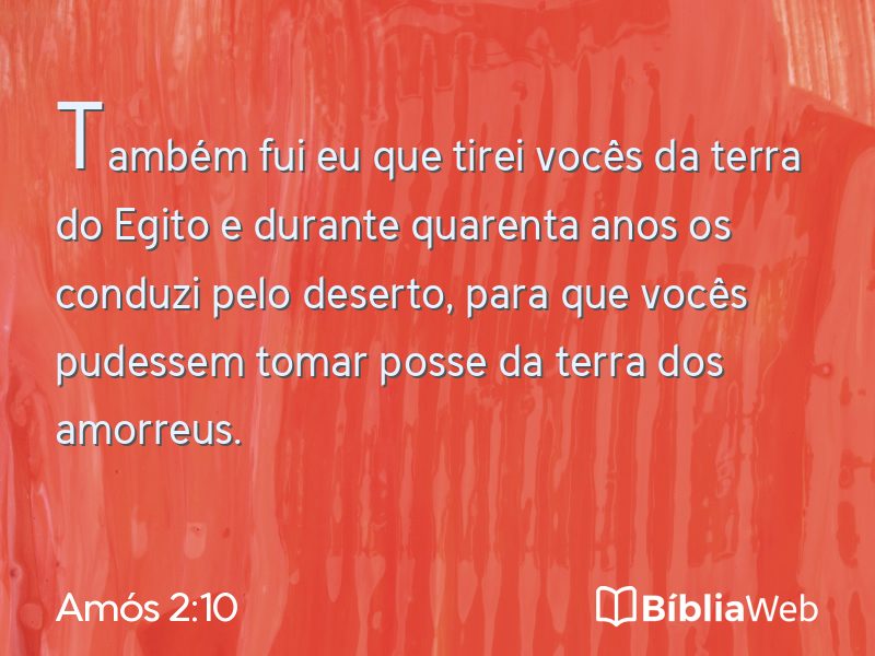 Amós 2:10 em imagem para compartilhar