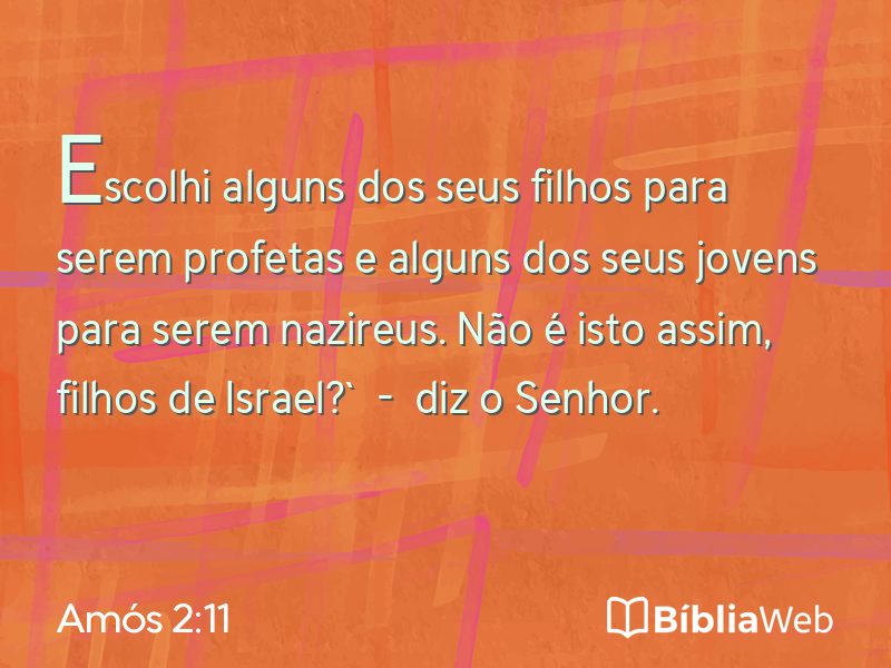 Amós 2:11 em imagem para compartilhar