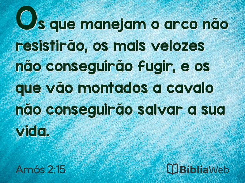 Amós 2:15 em imagem para compartilhar