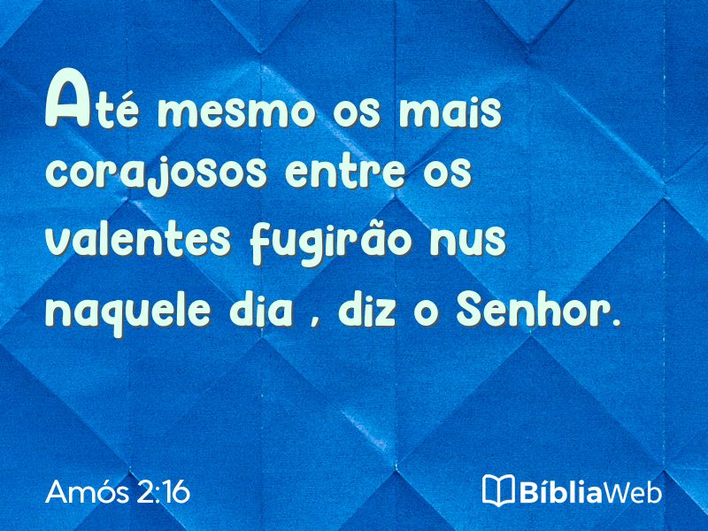 Amós 2:16 em imagem para compartilhar
