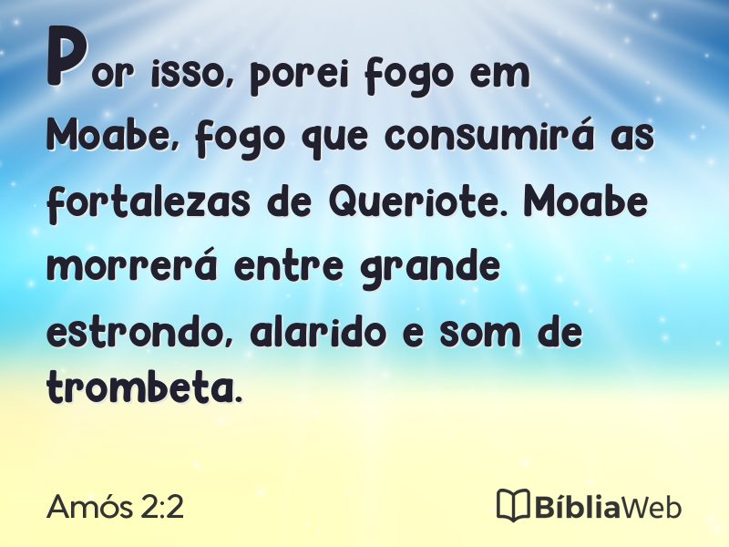 Amós 2:2 em imagem para compartilhar