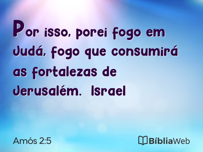 Amós 2:5 em imagem para compartilhar