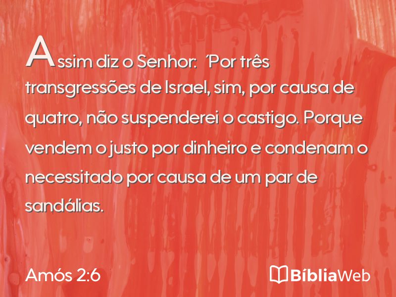 Amós 2:6 em imagem para compartilhar