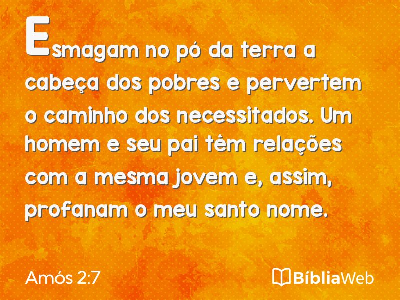 Amós 2:7 em imagem para compartilhar