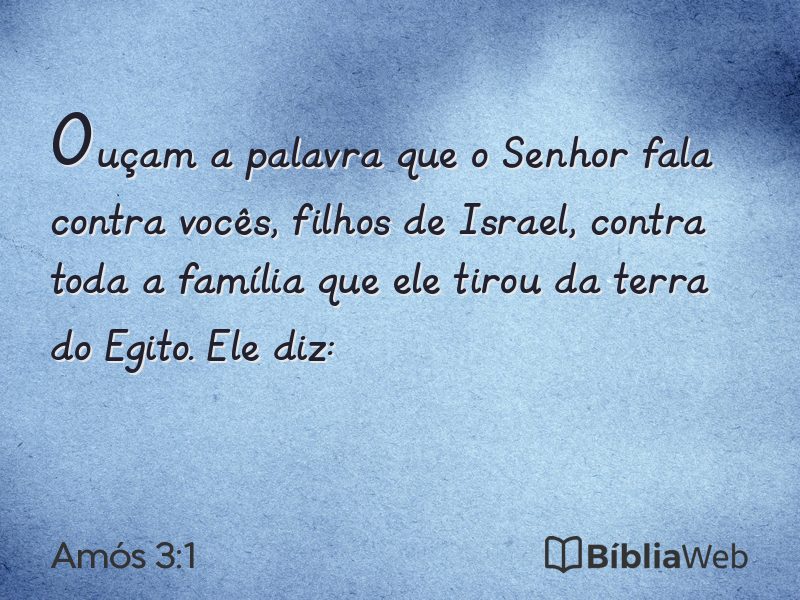 Amós 3:1 em imagem para compartilhar