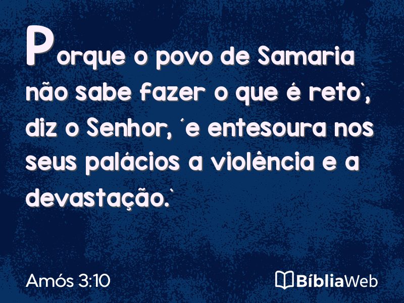 Amós 3:10 em imagem para compartilhar