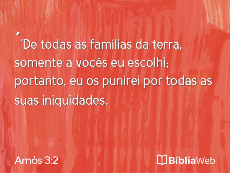 Amós 3:2 em imagem para compartilhar