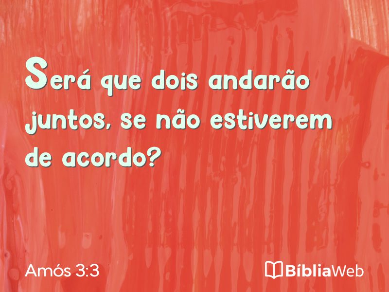 Amós 3:3 em imagem para compartilhar