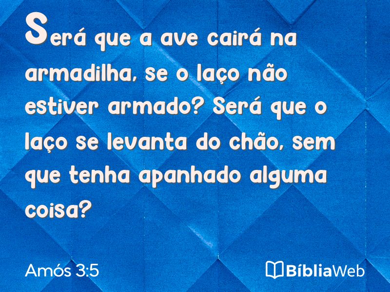 Amós 3:5 em imagem para compartilhar