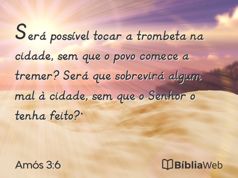 Amós 3:6 em imagem para compartilhar