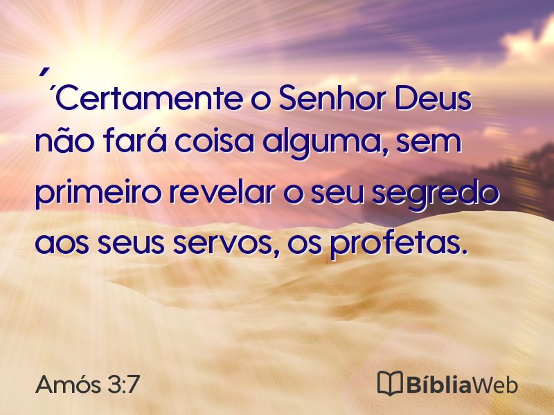 Amós 3:7 em imagem para compartilhar