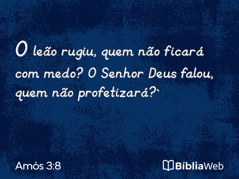Amós 3:8 em imagem para compartilhar