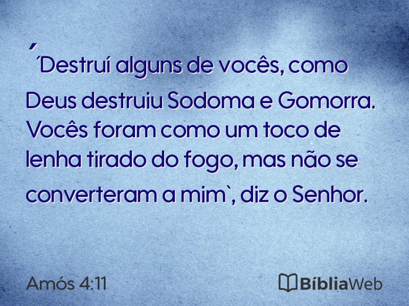 Amós 4:11 em imagem para compartilhar
