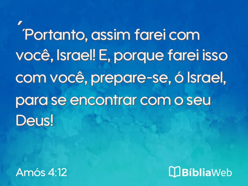 Amós 4:12 em imagem para compartilhar