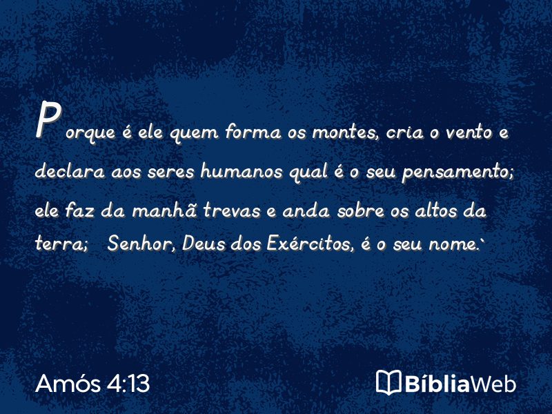 Amós 4:13 em imagem para compartilhar