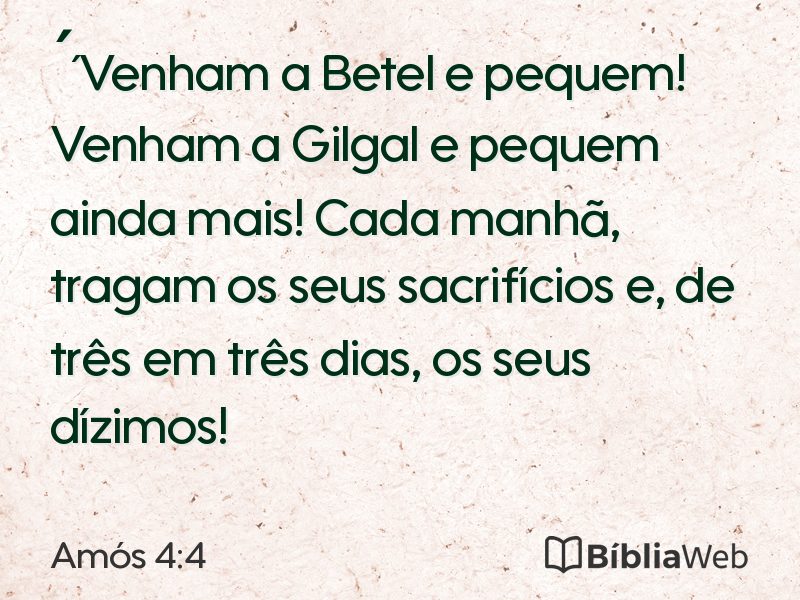 Amós 4:4 em imagem para compartilhar