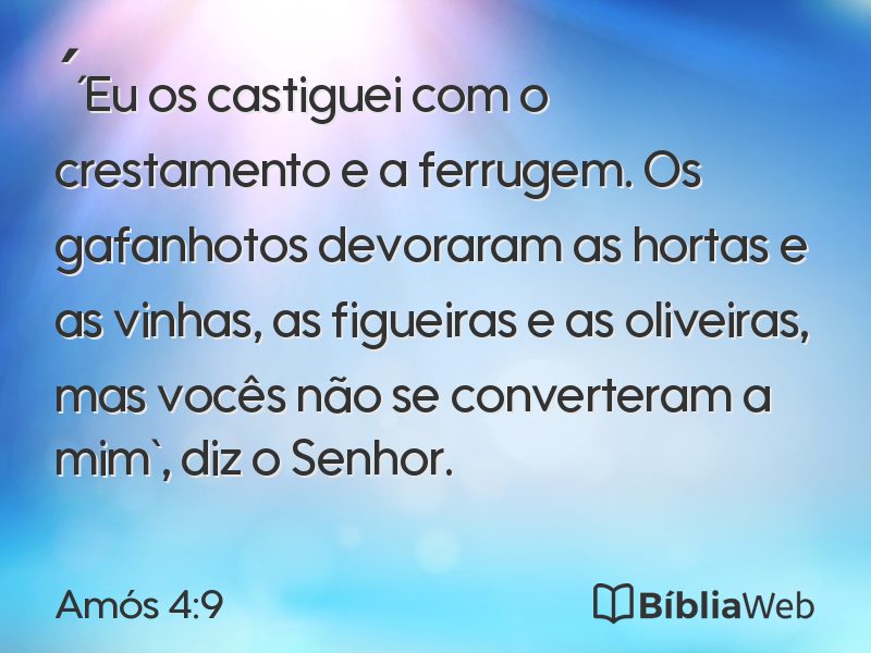 Amós 4:9 em imagem para compartilhar