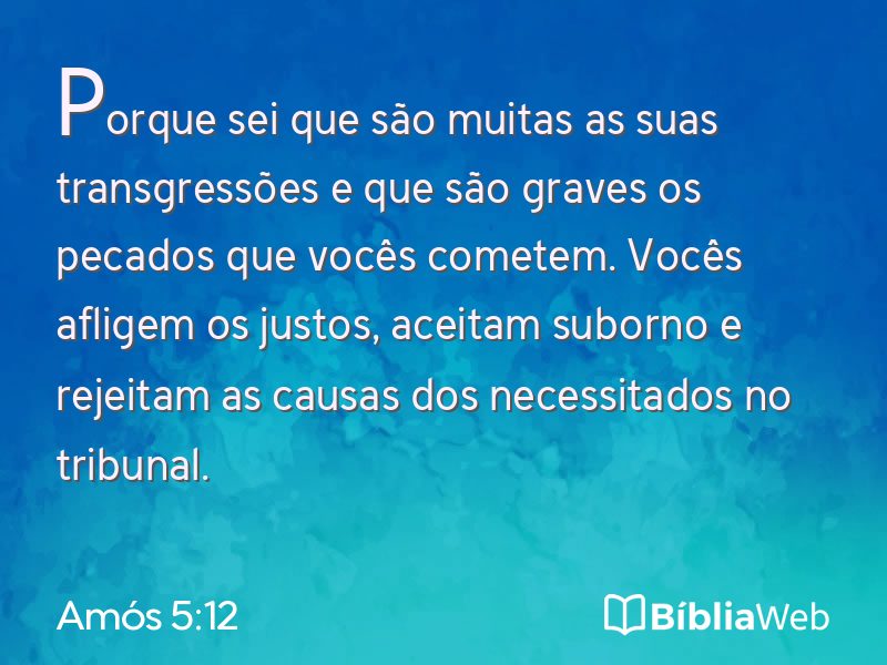 Amós 5:12 em imagem para compartilhar