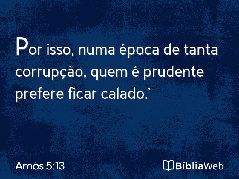 Amós 5:13 em imagem para compartilhar