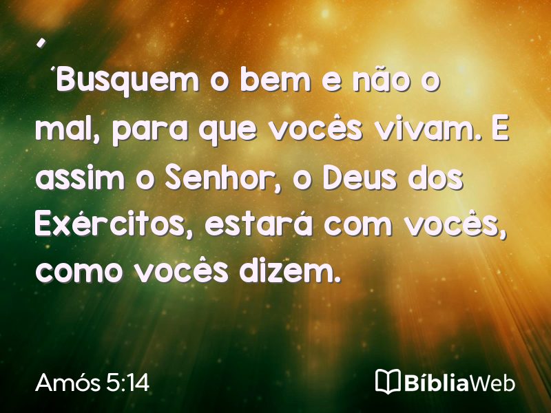 Amós 5:14 em imagem para compartilhar
