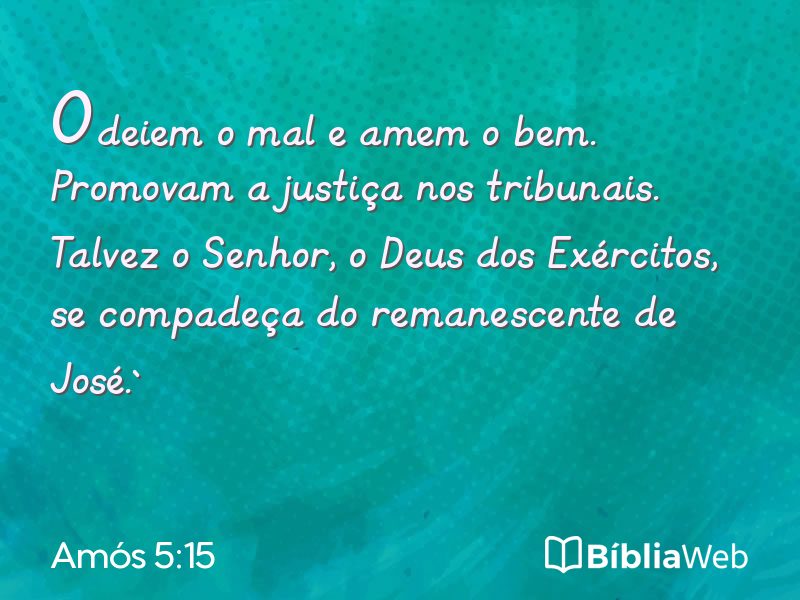 Amós 5:15 em imagem para compartilhar