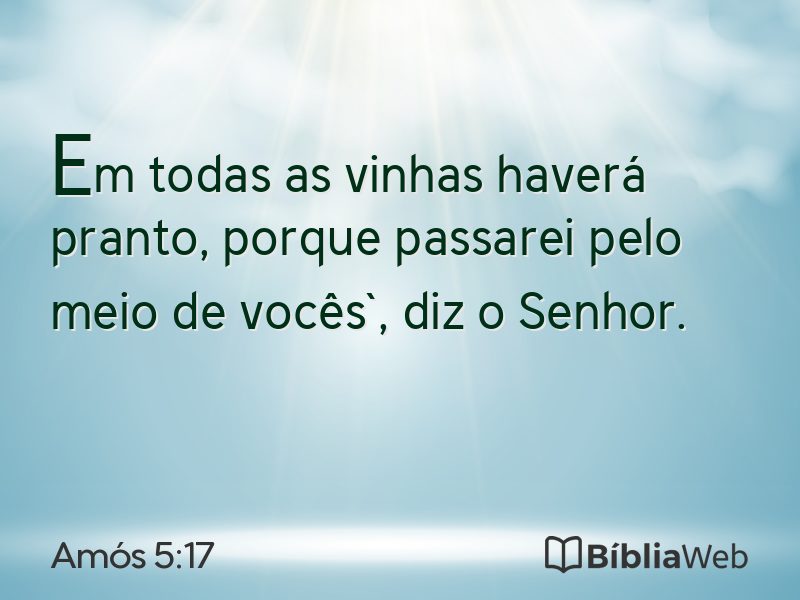 Amós 5:17 em imagem para compartilhar
