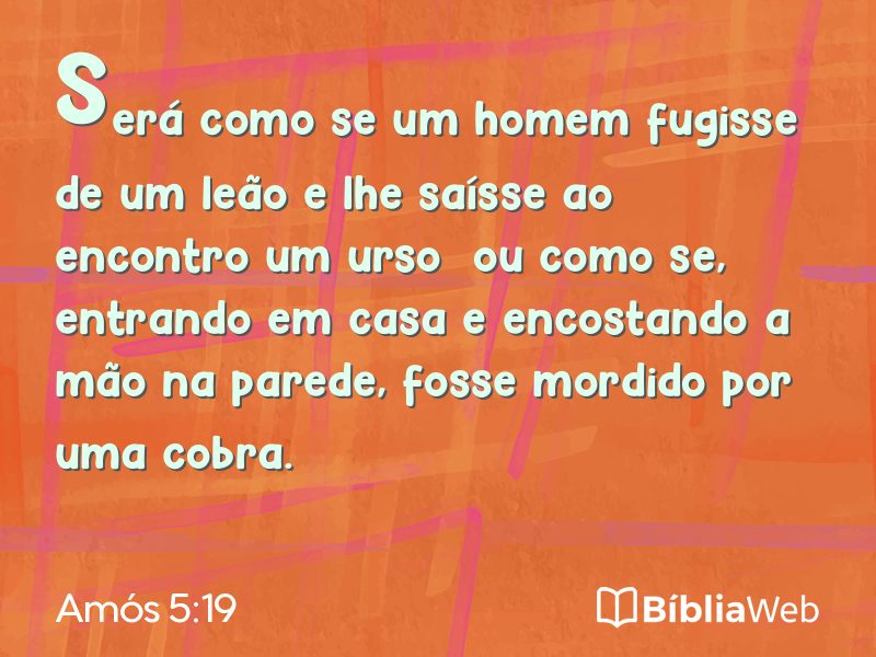 Amós 5:19 em imagem para compartilhar