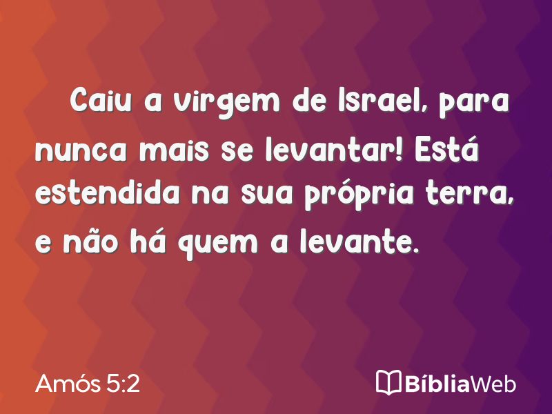 Amós 5:2 em imagem para compartilhar