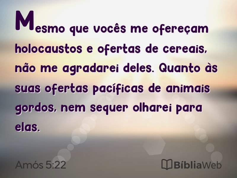 Amós 5:22 em imagem para compartilhar