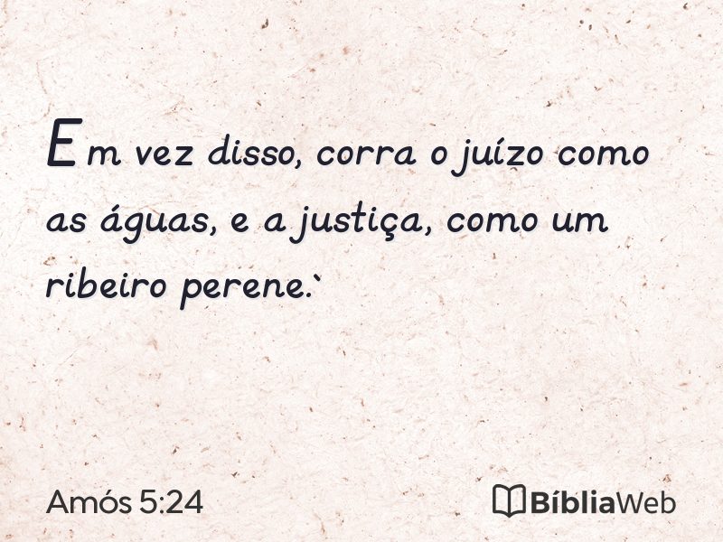 Amós 5:24 em imagem para compartilhar