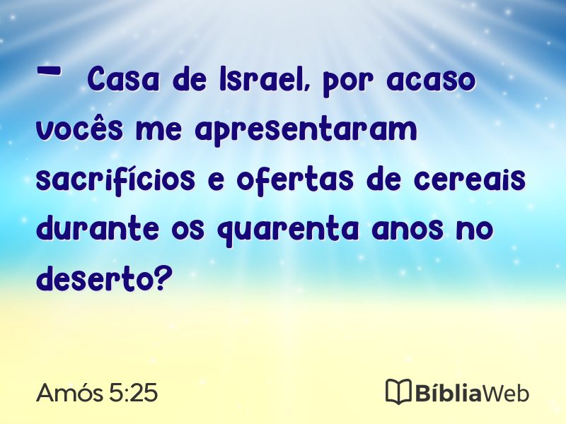 Amós 5:25 em imagem para compartilhar