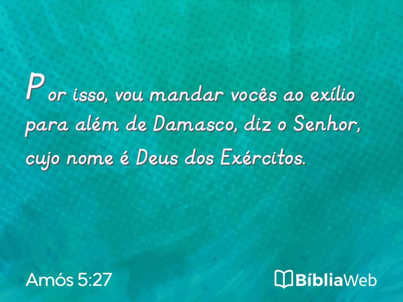 Amós 5:27 em imagem para compartilhar