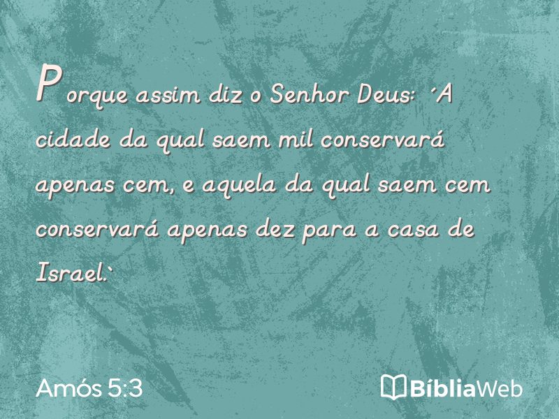 Amós 5:3 em imagem para compartilhar