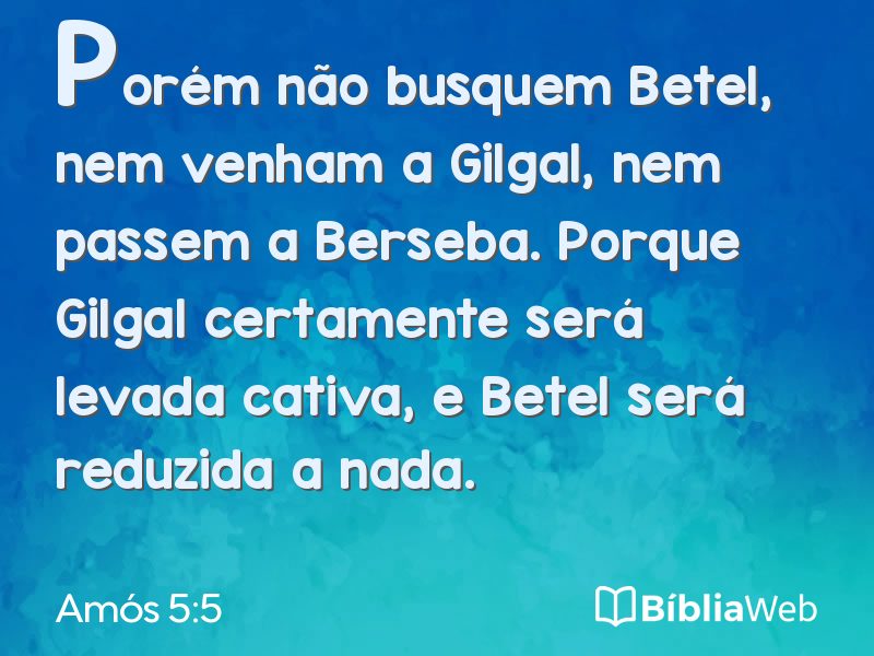 Amós 5:5 em imagem para compartilhar