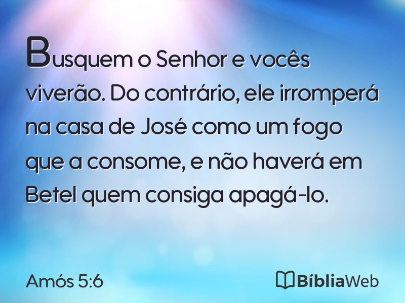 Amós 5:6 em imagem para compartilhar