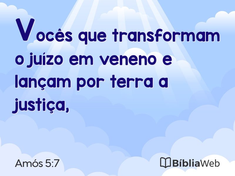 Amós 5:7 em imagem para compartilhar