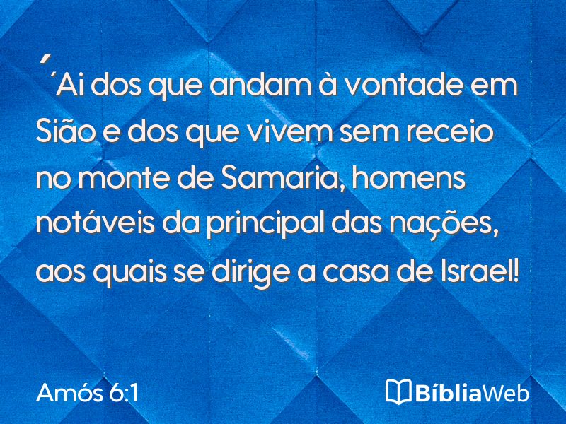 Amós 6:1 em imagem para compartilhar