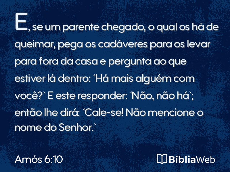 Amós 6:10 em imagem para compartilhar