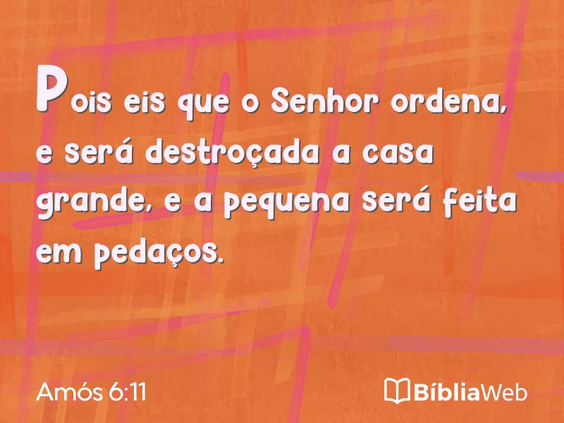 Amós 6:11 em imagem para compartilhar