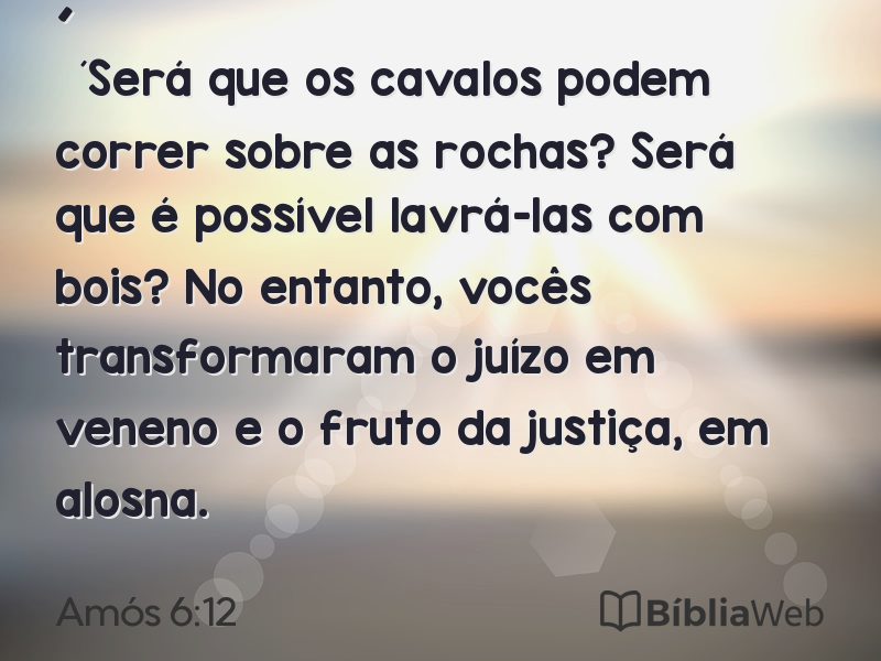 Amós 6:12 em imagem para compartilhar