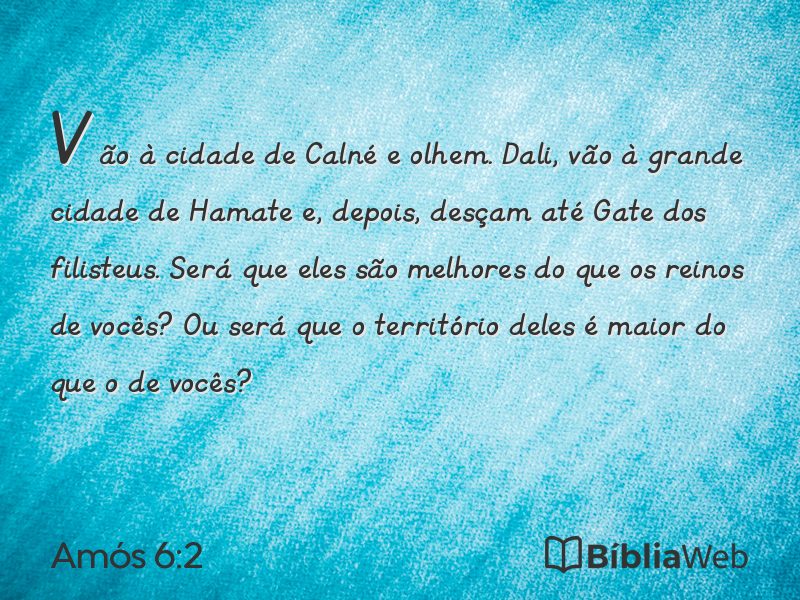 Amós 6:2 em imagem para compartilhar