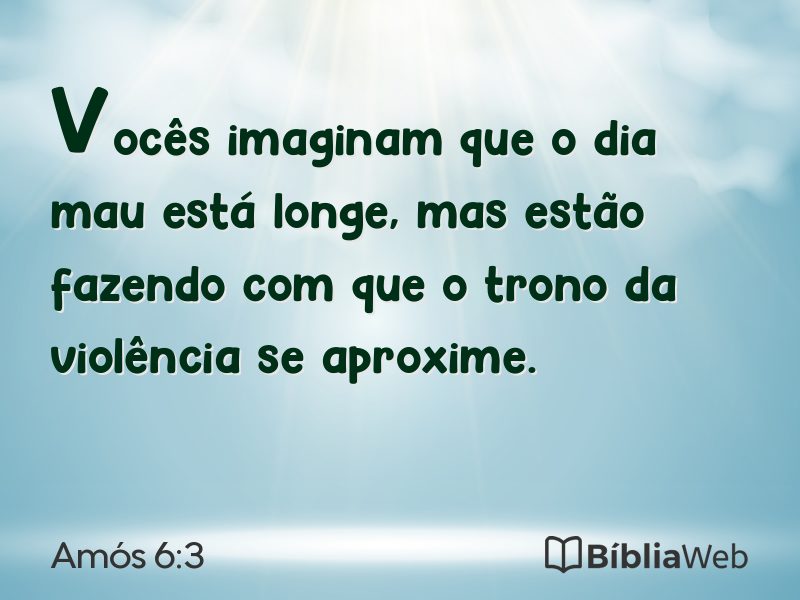 Amós 6:3 em imagem para compartilhar