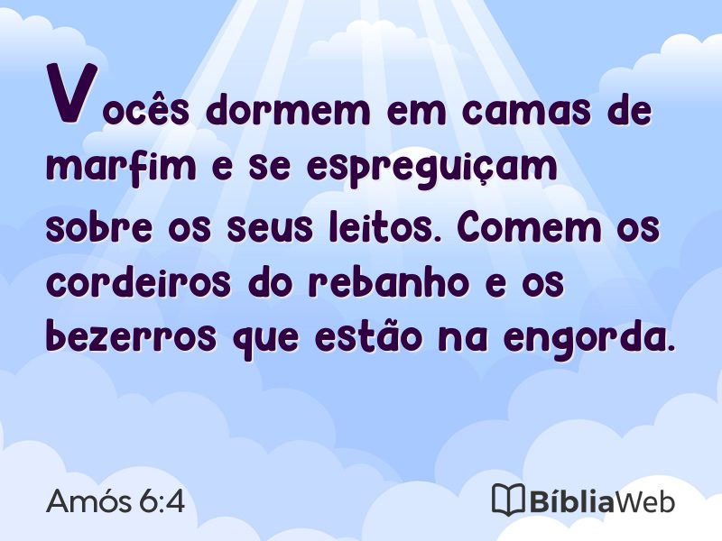 Amós 6:4 em imagem para compartilhar